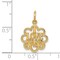 14K Yellow Gold I Love Nana Charm Grandma Pendant Jewerly 21mm x 12mm